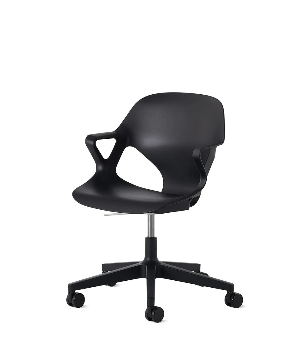 Silla de apoyabrazos fijos Zeph* negro